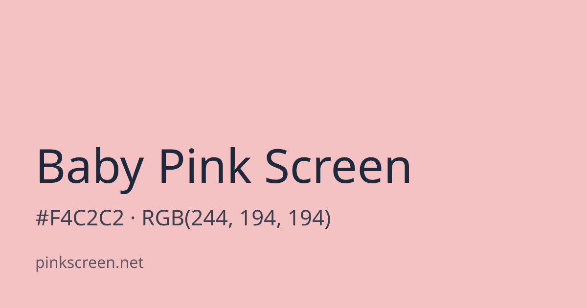 Baby Pink color swatch (#F4C2C2)