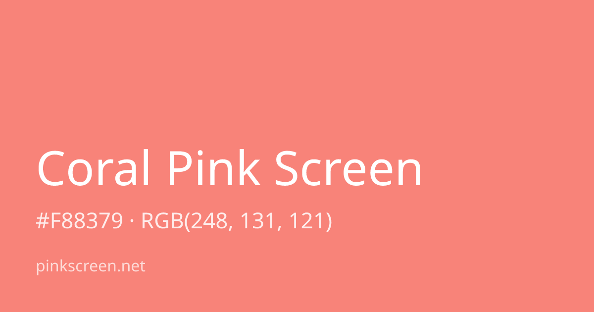 Coral Pink color swatch (#F88379)