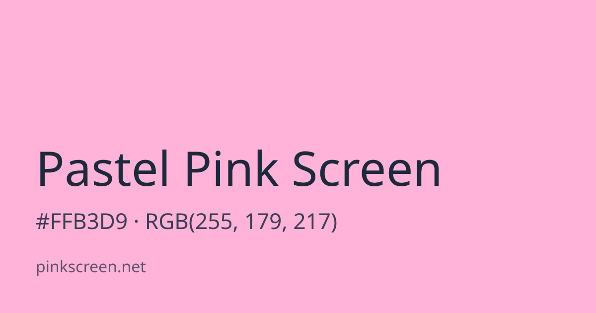 Pastel Pink color swatch (#FFB3D9)